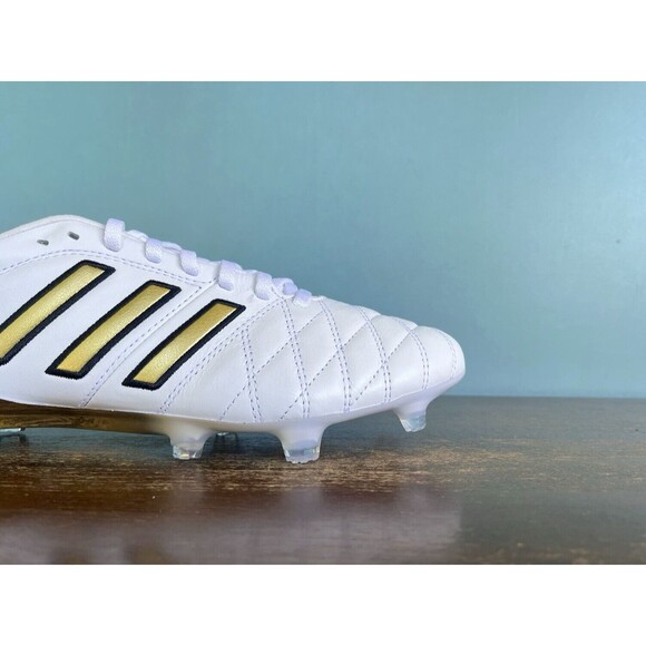 Adidas 11PRO FG TK Toni Kroos White/Gold Soccer Cleats Men's Size 10.5 JH6410 - Picture 5 of 14